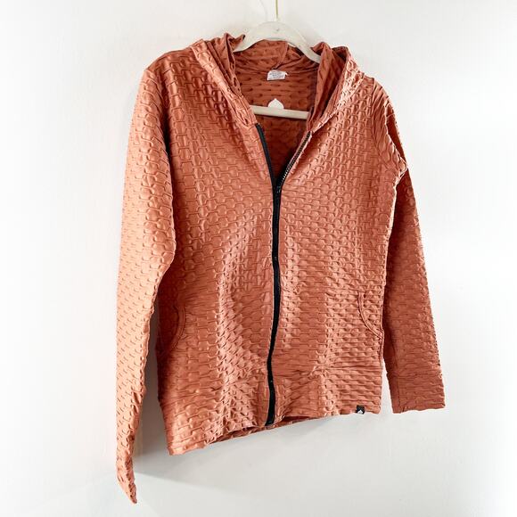 Booty by Brabants Chrome Full Zip Hoodie Jacket & Leggings Workout Set Orange - Picture 11 of 11